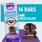 Peak Chocolate UNWIND Bedtime Dark Chocolate Bars  - Gluten-Free, Vegan - 25g x 14 Bars