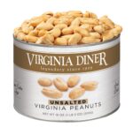 Virginia Diner Unsalted Virginia Peanuts - XL Gourmet Natural Peanuts Non-GMO, Preservative Free Gifts from Virginia Since 1929-18 Oz Can