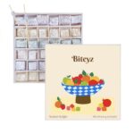 Biteyz Original Turkish Delight, Vegan Candy Gift Box - Assorted Gourmet Fruit Snacks with Lemon 36 Pieces of Luxury Handmade Vegan Treats