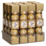 Ferrero Rocher Premium Pralines Milk & Hazelnut Chocolate Gift Boxes, Individually Wrapped Gifts, 12 Packs (62.5g each)