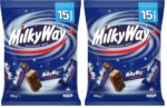 Milky Way Chocolate Party Share Bag 15 Pieces 180g (Pack of 2)