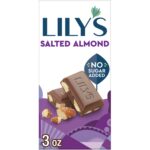 Lily's Sweets Salted Almond & Milk Chocolate bar, 3 oz