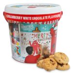 Cookie Time Cranberry White Chocolate Christmas Cookies Bucket, 600 g | Approx 85 Bite-Size Cookies