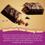 ChocZero Milk Chocolate Bar, Peanut & Caramel, No Added Sugar, Rich in Fiber, Sharing Size (15 Per Box) - Image 3